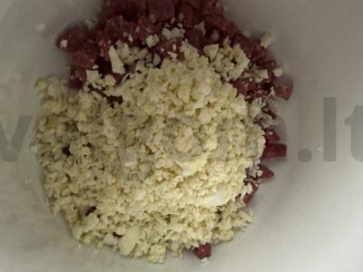 Žieminis salotas su daržovėmis ir dešra Žingsnis 3