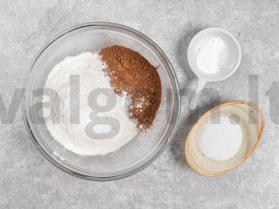 Klasikiniai šokoladiniai sausainiai Žingsnis 3