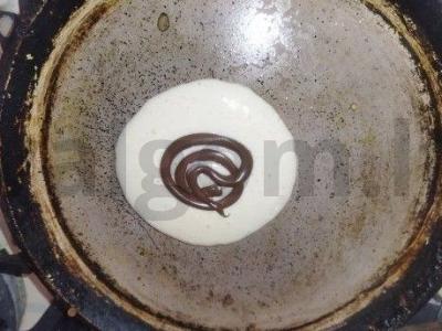 Blynai su šokoladiniu riešutų kremu Žingsnis 5