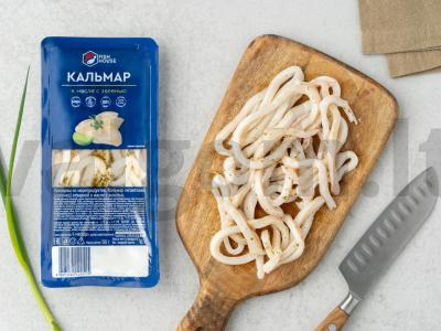 Salotos su kalmarais, ridikėliais ir žaliuoju svogūnu Žingsnis 4