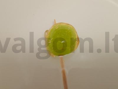 Apelsinų skiltelės ir vynuogės „Stiklinėje“ Žingsnis 6