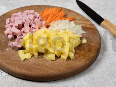 Klasikinis sriuba su dešra Žingsnis 1