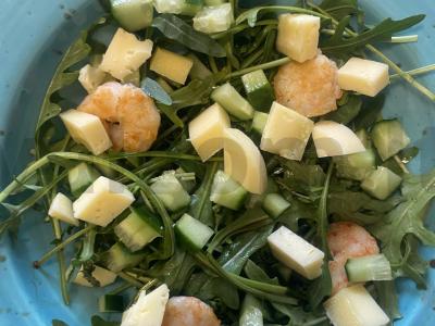 Salotas „Pavasaris“ su krevetėmis Žingsnis 5