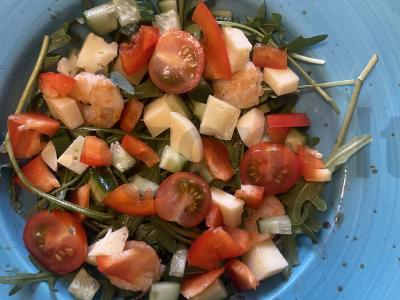 Salotas „Pavasaris“ su krevetėmis Žingsnis 7