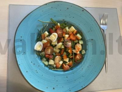 Salotas „Pavasaris“ su krevetėmis pagrindine nuotrauka