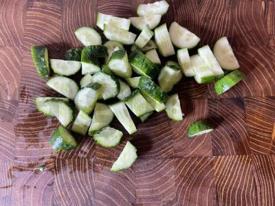 Daržovių salotas su špinatais Žingsnis 1