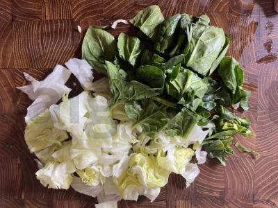 Daržovių salotas su špinatais Žingsnis 3