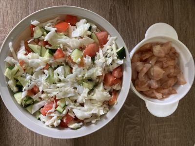 Šašlykas „Naminis“ su kopūstais ir vištienos krūtinėle Žingsnis 1