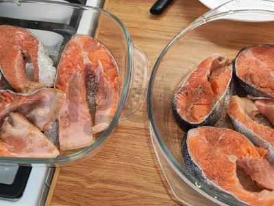 Kepta upėtakis su saldžiuoju pipiru Žingsnis 2