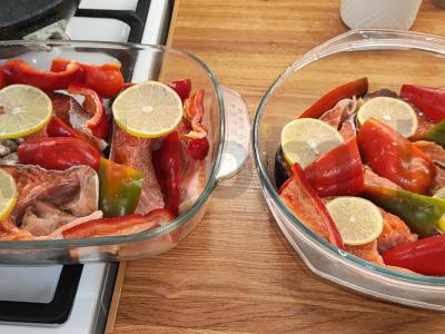 Kepta upėtakis su saldžiuoju pipiru Žingsnis 4