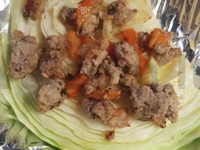 Kopūstai su faršu ir sūriu orkaitėje Žingsnis 3