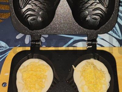 Pieniniai taiyaki su sūriu Žingsnis 7