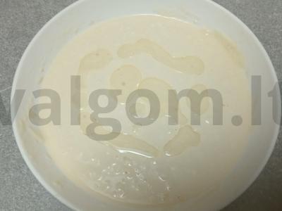 Blynai su kefyru ir verdančiu vandeniu Žingsnis 6