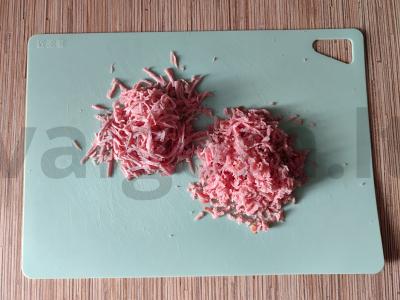 Kystybė iš lavašo su bulvėmis, dešra ir vištienos mėsa Žingsnis 3