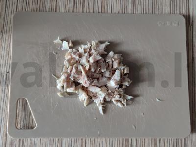 Kystybė iš lavašo su bulvėmis, dešra ir vištienos mėsa Žingsnis 4