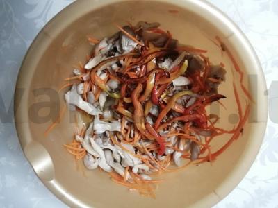 Salotos su virtomis pievagrybiais Žingsnis 9