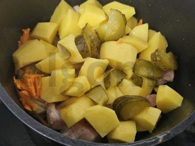 Švelnus azu su mėsa ir bulvėmis Žingsnis 5