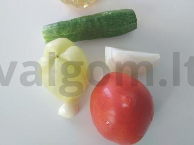 Dietinis salotas „Paplūdimio sezonas“ Žingsnis 1