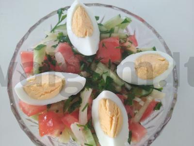 Dietinis salotas „Paplūdimio sezonas“ Žingsnis 7