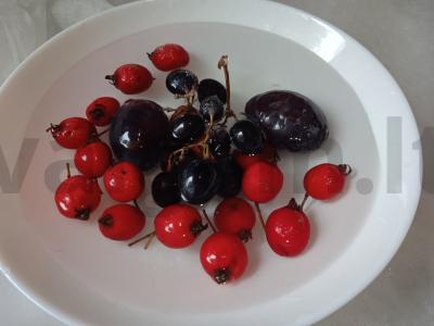 Šaltalankių, slyvų ir juodųjų vynuogių kompotas Žingsnis 5