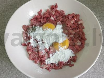 Vištienos širdelių blynai Žingsnis 4