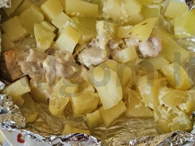 Vištiena su bulvėmis ir cukinija Žingsnis 4