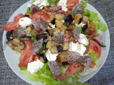 Salotas su baklažanu, minkštu varškės sūriu ir pitahaja Žingsnis 7