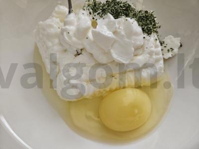 Krisčios varškės blynai Žingsnis 1