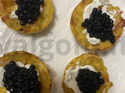 Bulvių krepšeliai su ikrais ir varškės sūriu Žingsnis 10