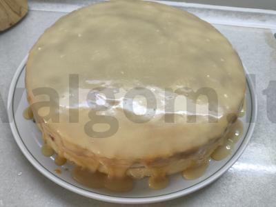 Baltos šokolado ganachas Žingsnis 4