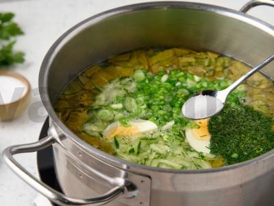 Šaltibarščiai iš rūgštynių Žingsnis 5