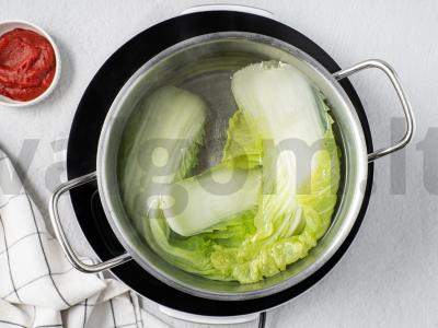 PP-žaliosios kopūstai iš Pekino kopūsto Žingsnis 3