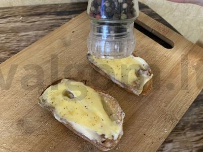 Super sūrio skrudinta duona su prieskoninėmis žolelėmis Žingsnis 8