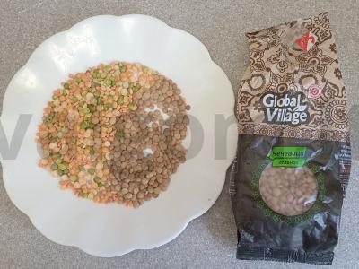 Sriuba su vištienos kukuliais ir pupelių mišiniu Žingsnis 1