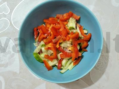 Švelnus salotas su lydytu sūriu Žingsnis 3