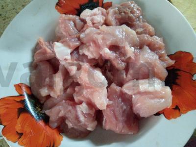 Kiaulienos guliašas su pomidorų-grietinės padažu Žingsnis 2