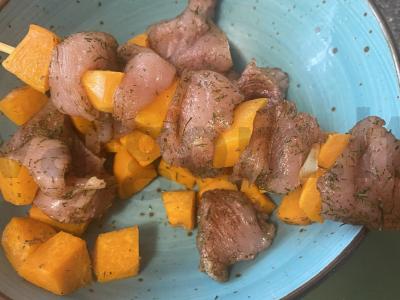 Vištienos filė šašlykas su moliūgu orkaitėje Žingsnis 5