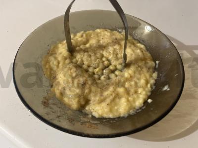 Bananų piurė su cinamonu ir vaisiais Žingsnis 4