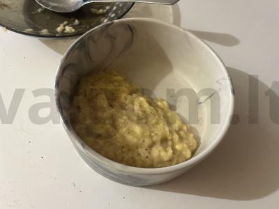 Bananų piurė su cinamonu ir vaisiais Žingsnis 5