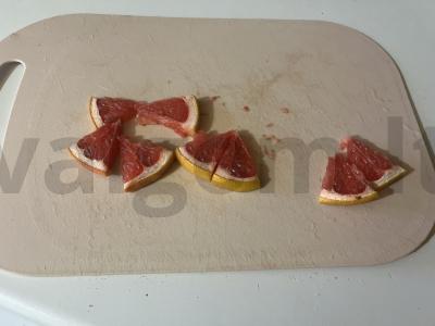 Bananų piurė su cinamonu ir vaisiais Žingsnis 6