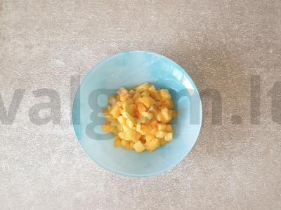 Vaisių želė su persikų gabaliukais Žingsnis 3