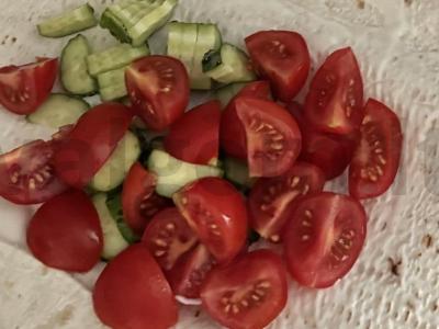 Daržovių šaurma su mocarela Žingsnis 1