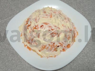 Salotas „Rūkyta lašiša po lapės kailiu“ Žingsnis 8