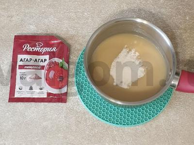 Agar-agar želė su vaisių tyrė Žingsnis 3