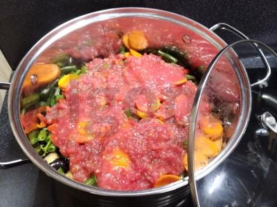 Daržovių troškinys su pupelėmis Žingsnis 8