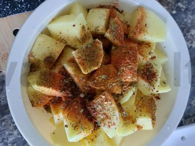 Keptas bulvės prieskoniuose Žingsnis 2