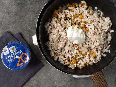 Kepta grietinės enchilada su vištiena Žingsnis 5