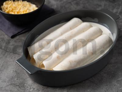 Kepta grietinės enchilada su vištiena Žingsnis 7