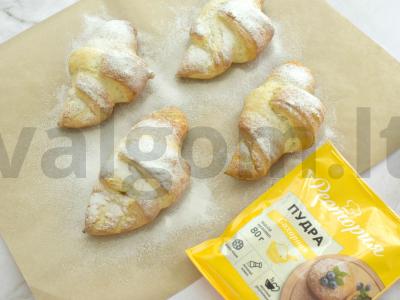 Kruasanai su virta saldžia grietinėle Žingsnis 5