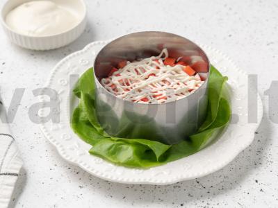 Salotos su greipfrutais ir krabų lazdelėmis Žingsnis 5